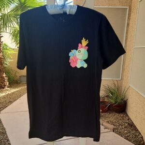 Black Womens Medium Shirt with Colorful Graphic Disney Stitch